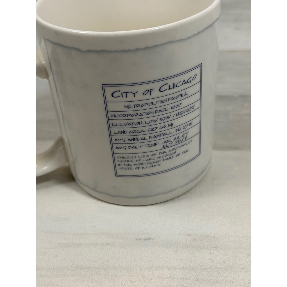 Starbucks Chicago The Windy City Skyline Mug 2007 Architecture Series 18oz Blue - Picture 3 of 7